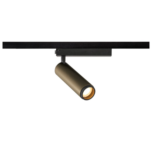 SLV GRIP! M, 1~ Track spot, cylindrical, 3000 K, 20 W, PHASE, 42°, bronze / black 1008428