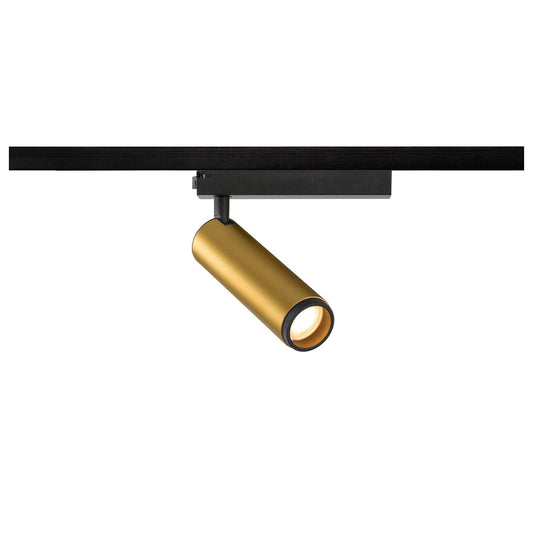 SLV GRIP! M, 1~ Track spot, cylindrical, 3000K, 20 W, PHASE, 42°, gold / black 1008429