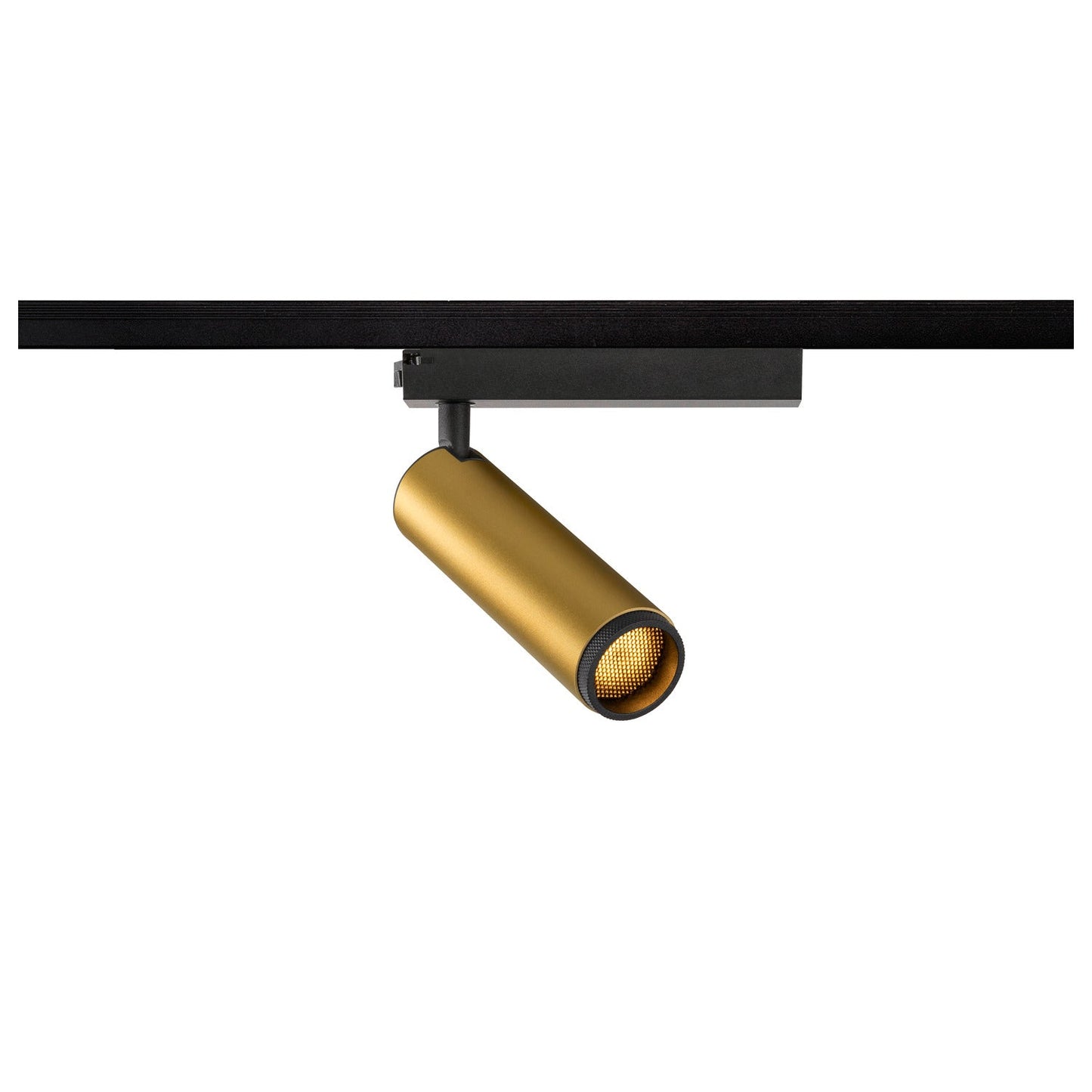 SLV GRIP! M, 1~ Track spot, cylindrical, 3000K, 20 W, PHASE, 42°, gold / black 1008429
