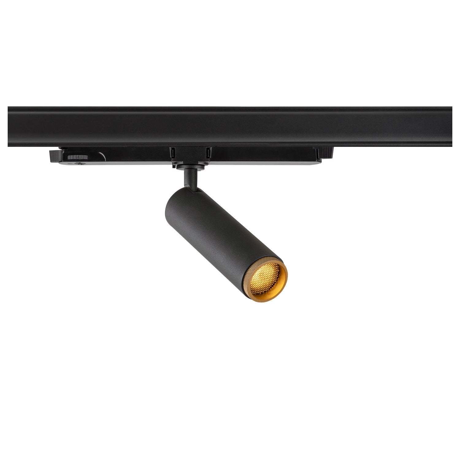SLV GRIP! M, 3~track spot, cylindrical, 3000 K, 20 W, DALI, touch, 42°, black / gold 1008438