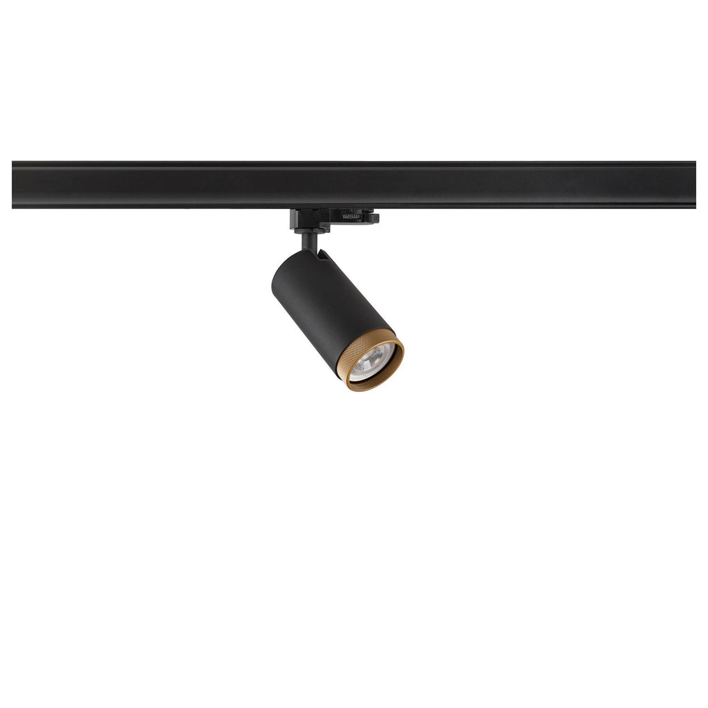 SLV GRIP! L, 3~track spot, cylindrical, GU10, 1x max. 6 W, black / gold 1008453
