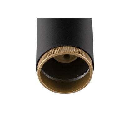 SLV GRIP! L, 3~track spot, cylindrical, GU10, 1x max. 6 W, black / gold 1008453