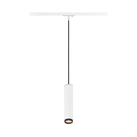 White track pendant light with black louvre, SLV GRIP! L, GU10,  for Single Circuit White Track Lighting, 1008469