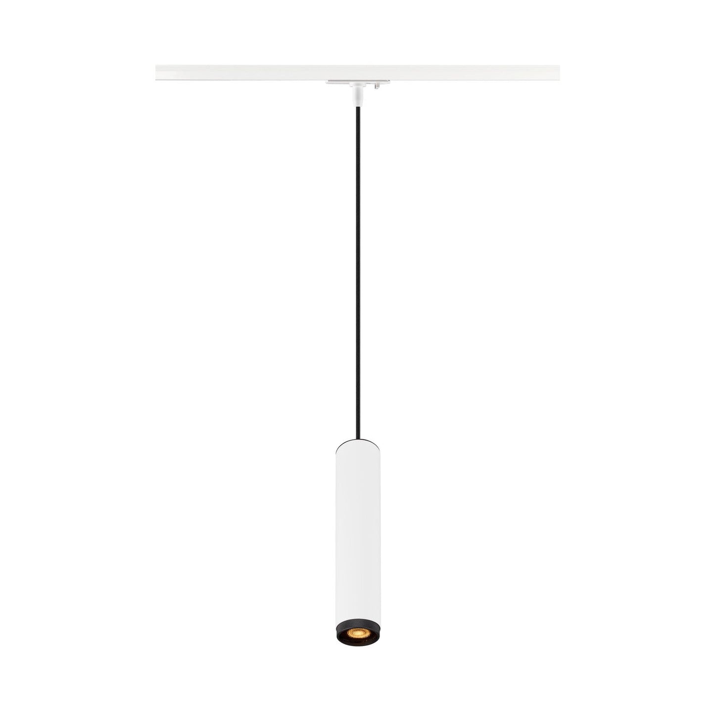 White track pendant light with black louvre, SLV GRIP! L, GU10,  for Single Circuit White Track Lighting, 1008469