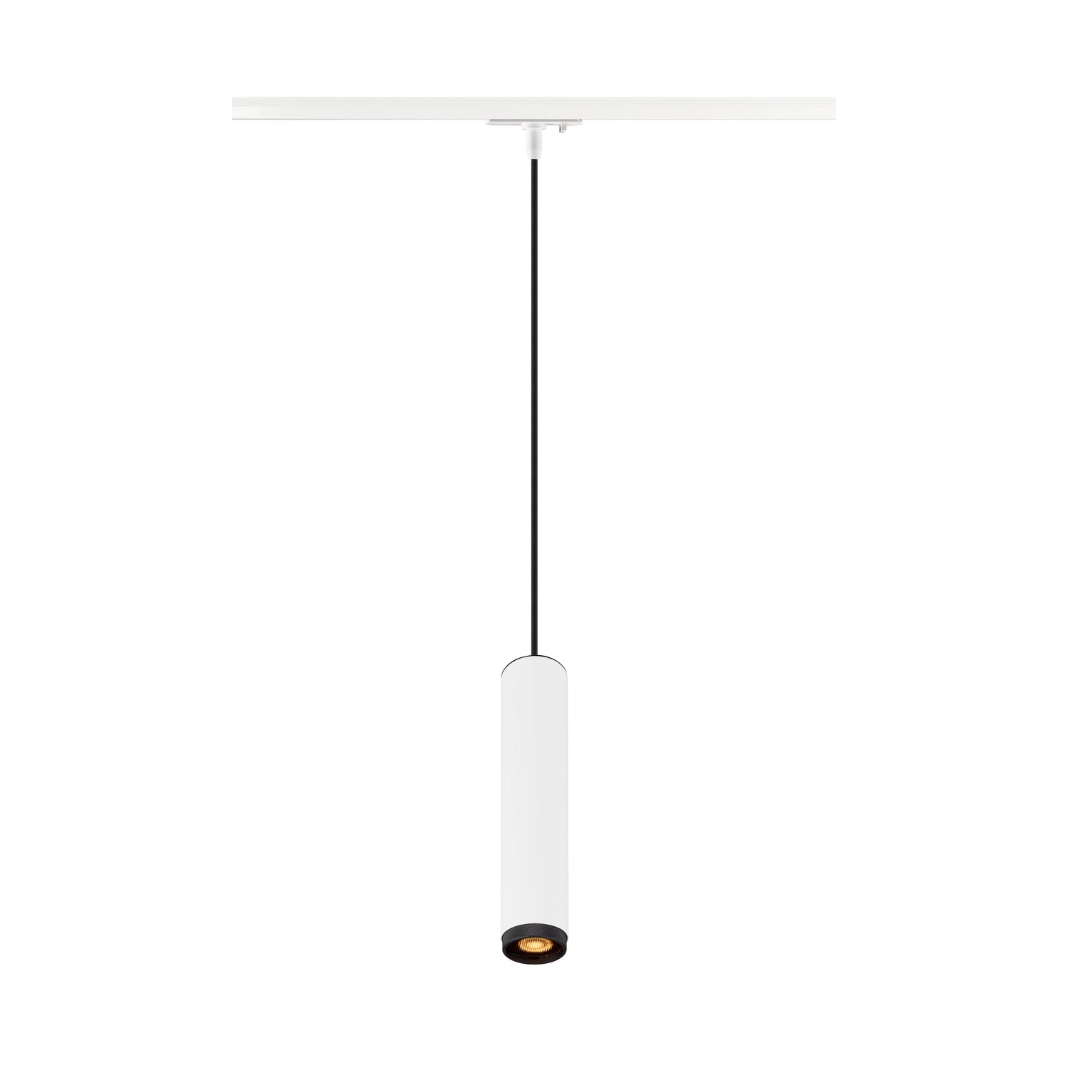 White track pendant light with black louvre, SLV GRIP! L, GU10,  for Single Circuit White Track Lighting, 1008469