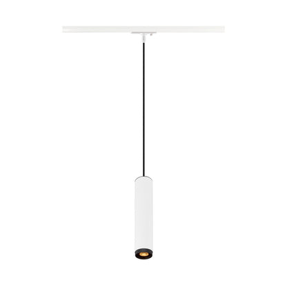 White track pendant light with black louvre, SLV GRIP! L, GU10,  for Single Circuit White Track Lighting, 1008469