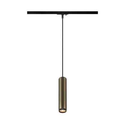 SLV GRIP! L, 1~ Track pendant light, GU10, pendant length 200 cm, 1x max. 6 W, bronze / black 1008472