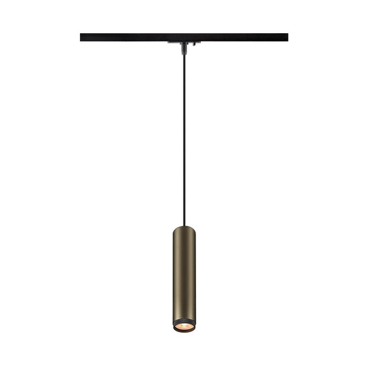 SLV GRIP! L, 1~ Track pendant light, GU10, pendant length 200 cm, 1x max. 6 W, bronze / black 1008472