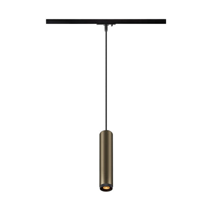 SLV GRIP! L, 1~ Track pendant light, GU10, pendant length 200 cm, 1x max. 6 W, bronze / black 1008472