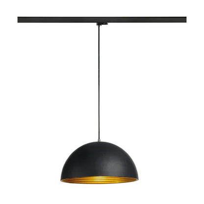 Black Track Light Pendant  Fitting FORCHINI 1008540 M 40CM TRACK, light, E27, matt black / matt gold