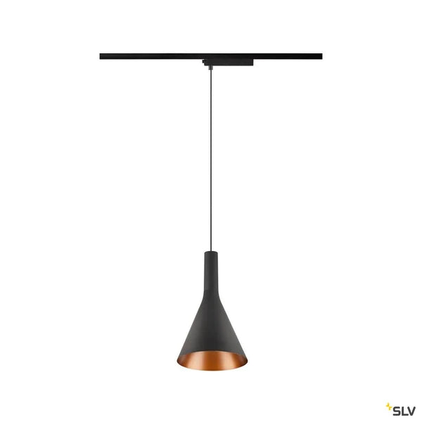 LALU® SET, 1 circuit pendant light,  2700/3000K, 40°, black/copper 1010797