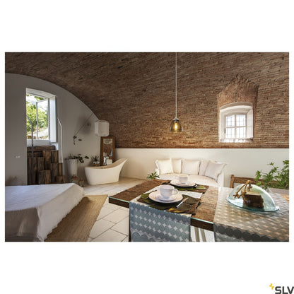 SLV PARA CONE GL GU10, white / transparent pendant light 1006160
