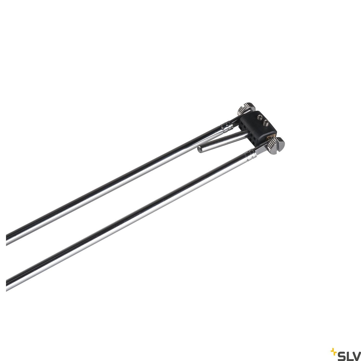 SLV TELESCOPIC, cable luminaire for TENSEO low-voltage cable system, QR-C51, chrome, B/H/T 4.5/21-52/1 cm 139082