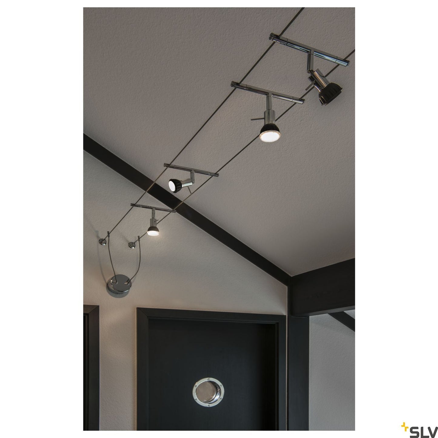 SLV SYROS, cable luminaire for TENSEO low-voltage cable system, QR-C51, chrome 139102