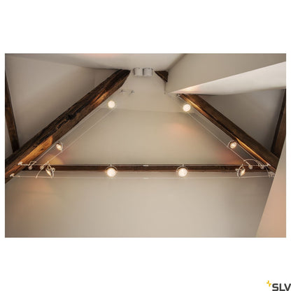SLV WALL BRACKET, for TENSEO low-voltage cable system, long, white, 2 pieces 186311 - Track Lighting Company