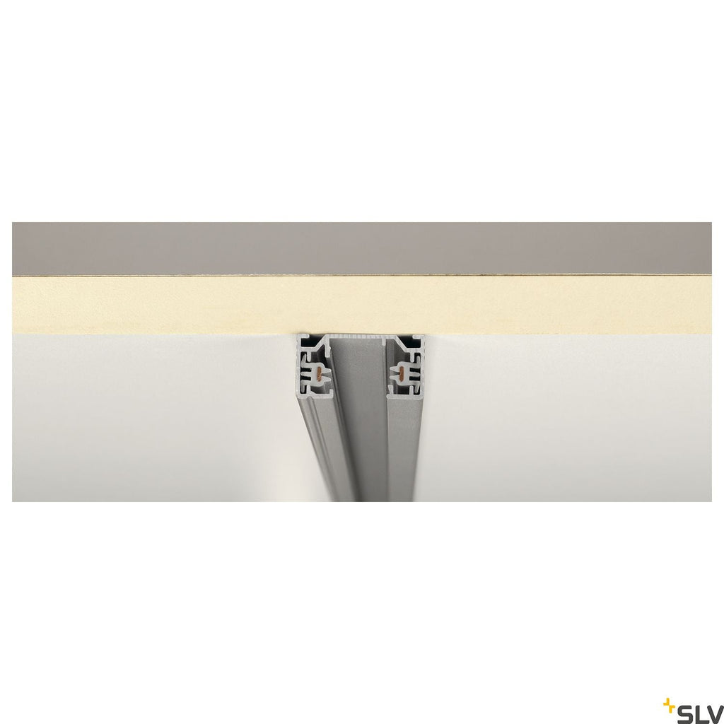 SLV 1-circuit mains-voltage track, surface-mounted, silver-grey, 1m 143012