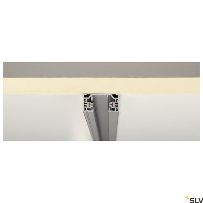 SLV 1-circuit mains-voltage track, surface-mounted, silver-grey, 1m 143012
