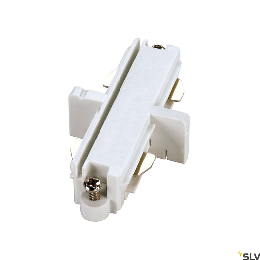 SLV Direct connector for 1-circuit track, white, electrical 143091