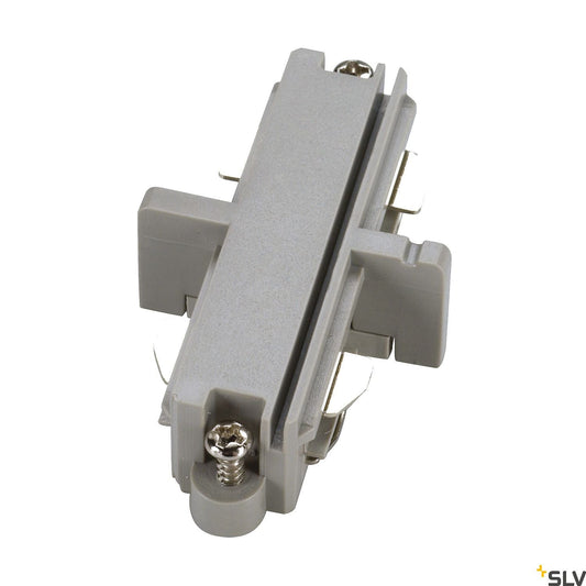 SLV Direct connector for 1-circuit track, silver-grey, electrical 143092
