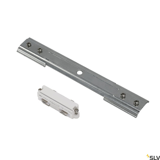 SLV Stabilizing longitudinal connector, long, for 1-circuit track, nickel matt 143151