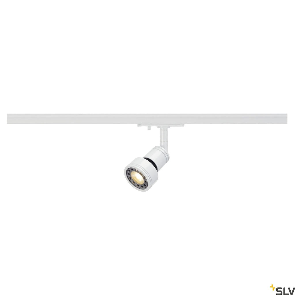 White Lamp Head Track Spot, SLV PURI,  for Single Circuit White Track Lighting, 143391