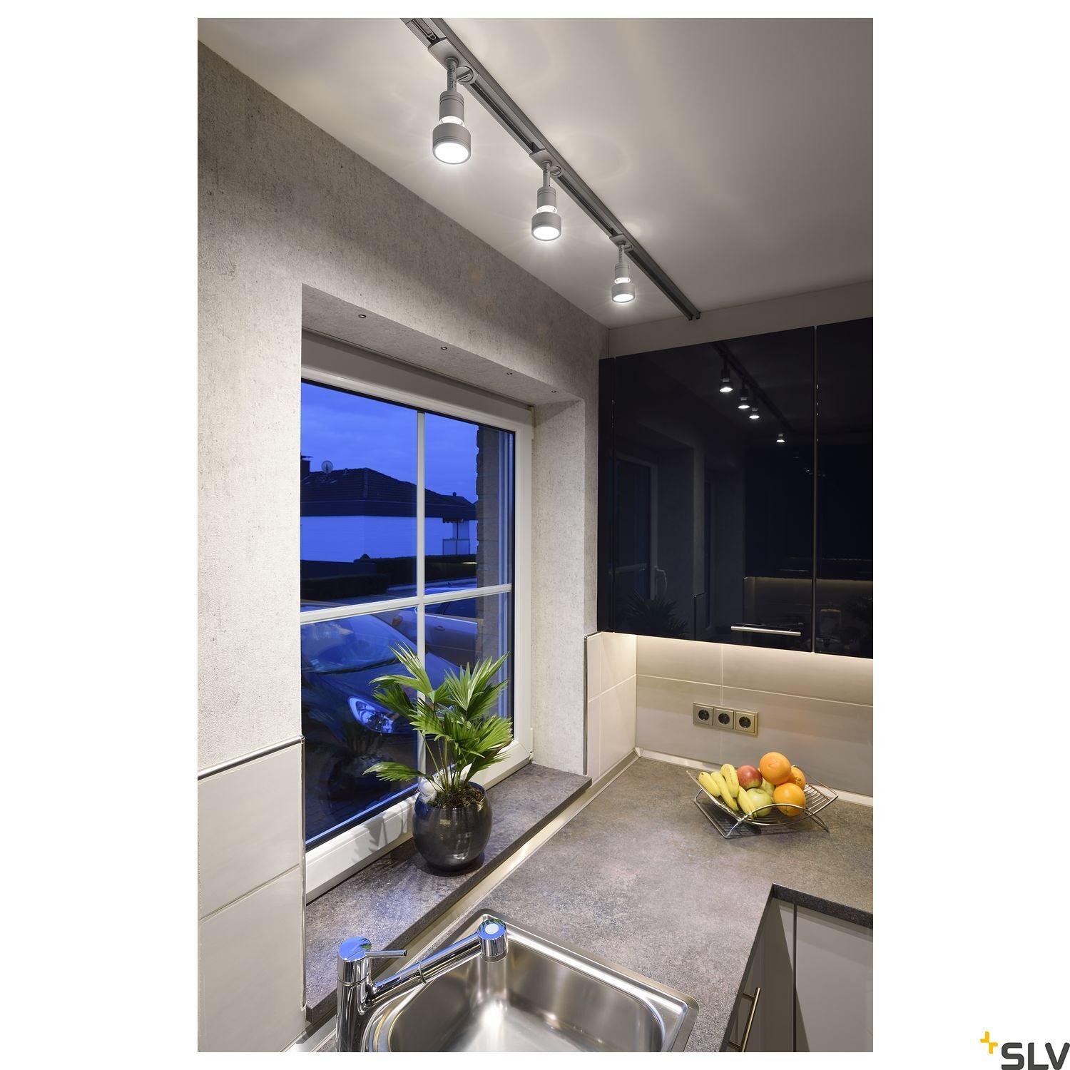 Silver-Grey Track Light Fitting SLV PURI GU10, 143392