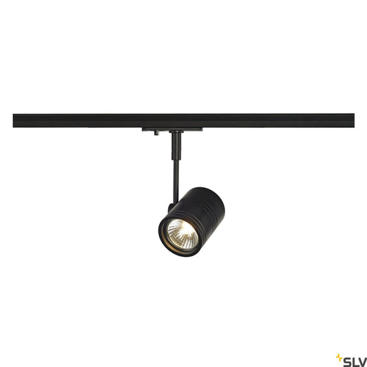 Black Track Light Fitting SLV BIMA I Track head, black, 143440