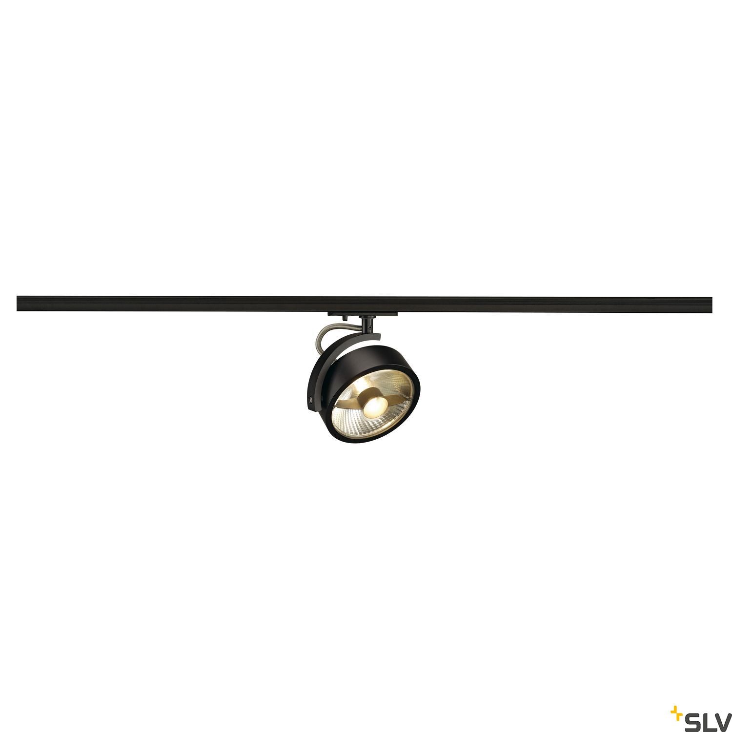 Black Track Light Fitting SLV KALU TRACK QPAR111 lamp head, , incl. 1-circuit adapter 143540