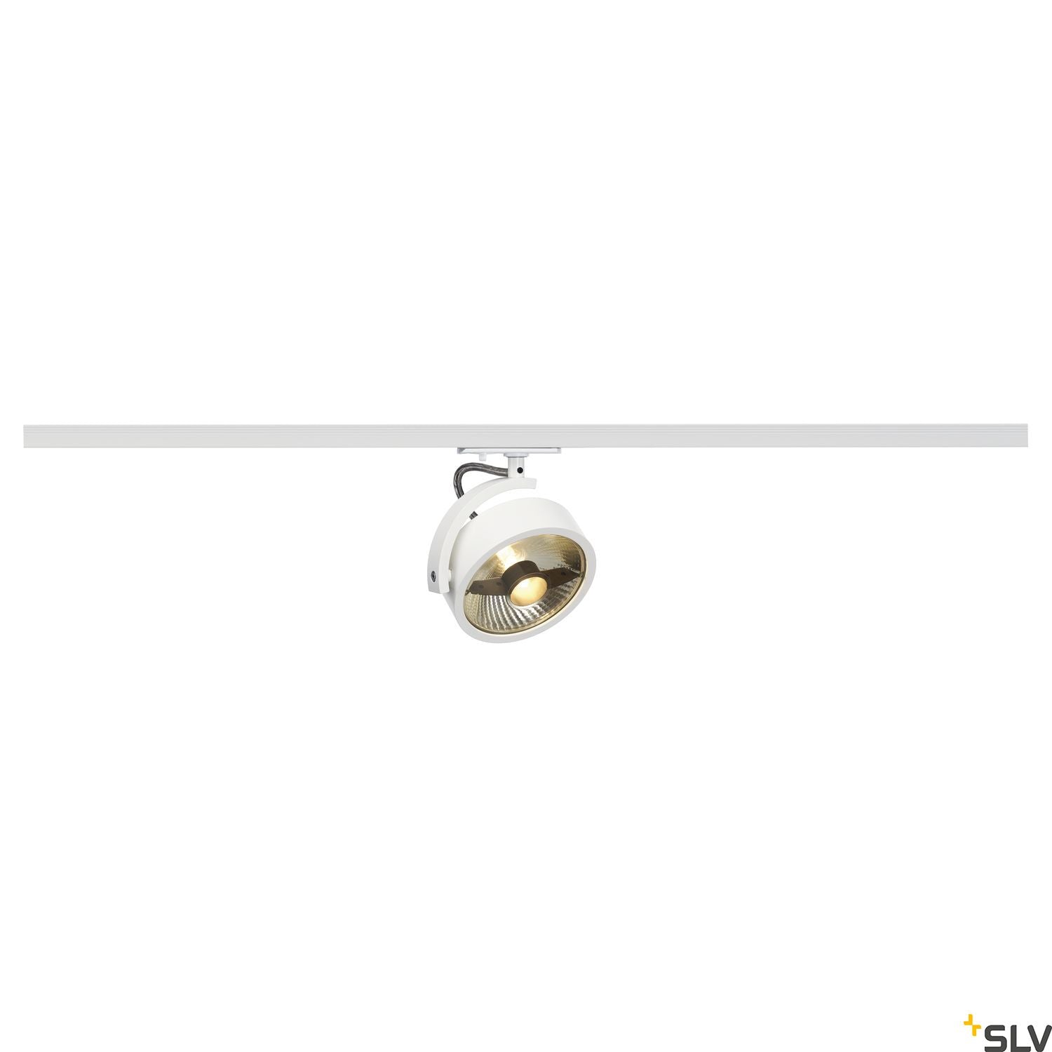 White Adjustable Track Spot, SLV KALU TRACK QPAR111 lamp head, for Single Circuit White Track Lighting, 143541