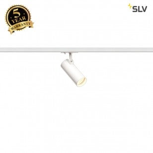 White LED Track Spot, SLV HELIA 50 LED Spot, 3000K, white, 35°, for Single Circuit White Track Lighting, 143581