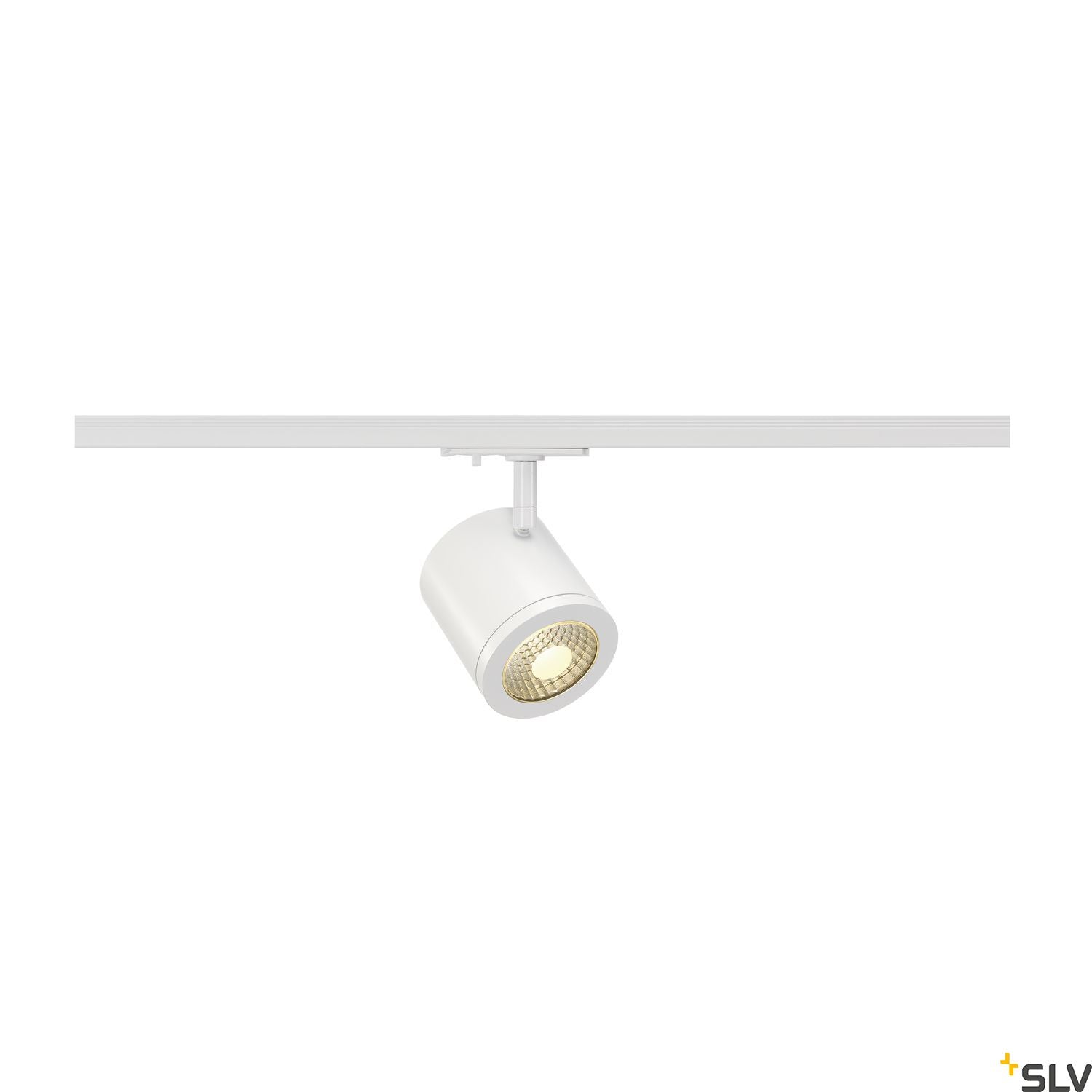 White LED Track Spot, SLV ENOLA_C SPOT, 9W LED, 3000K, 55°, incl. 1-circuit adapter, for Single Circuit White Track Lighting, 143951