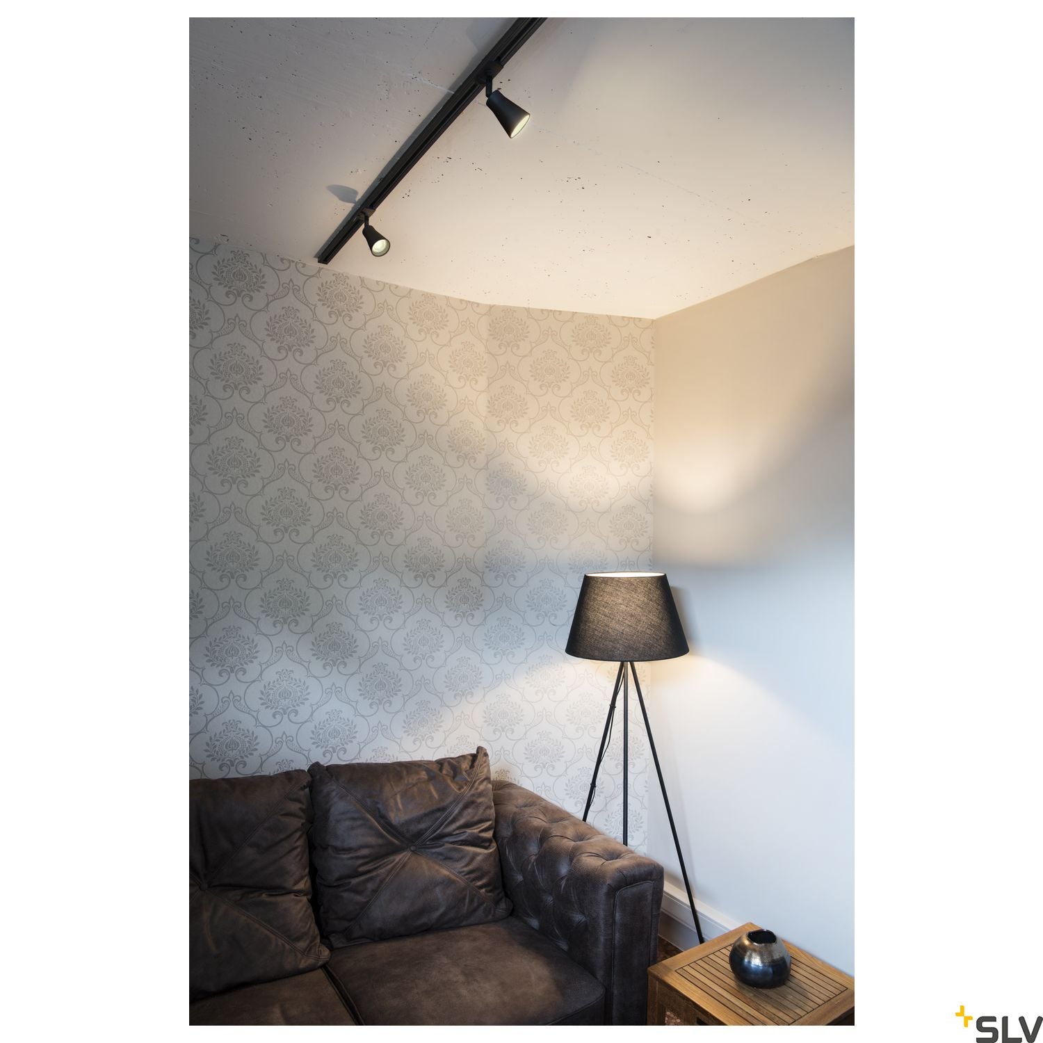 Black Track Light Fitting SLV AVO Spot GU10 144200