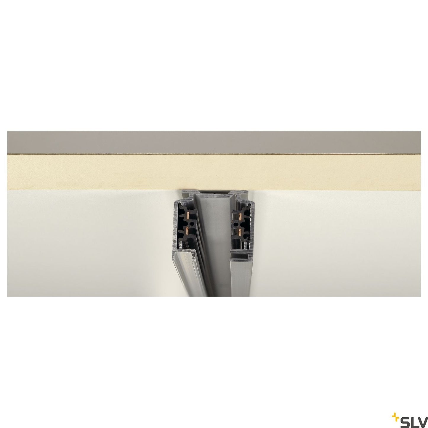 SLV EUTRAC 3-circuit track, silver-grey, 1m 145102