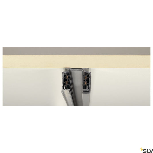 SLV EUTRAC 3-circuit track, silver-grey, 1m 145102