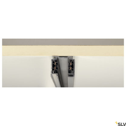 SLV EUTRAC 3-circuit track, silver-grey, 1m 145102