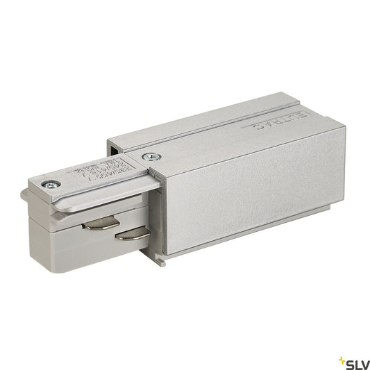 SLV EUTRAC feed-in, earth left, silver-grey 145514