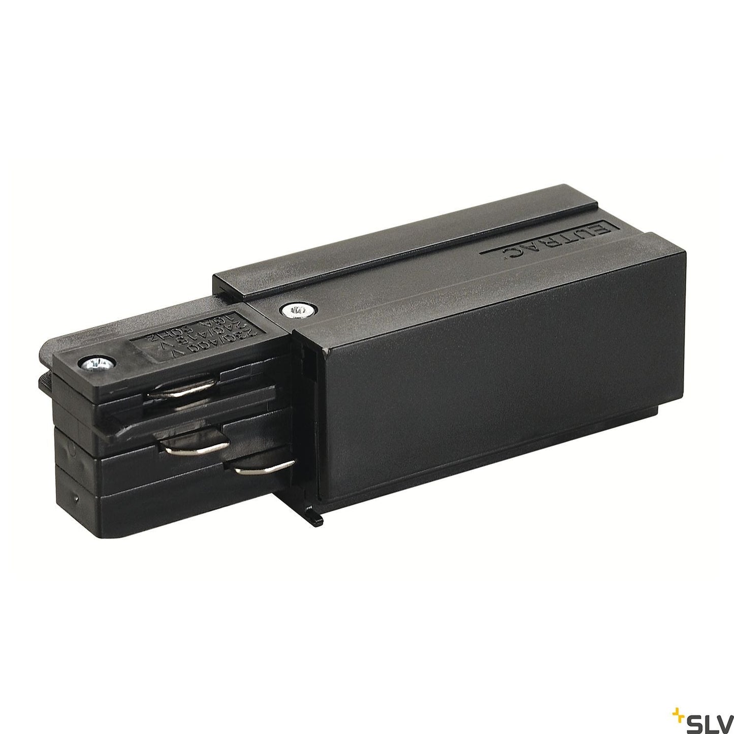SLV EUTRAC feed-in, earth right, black 145520