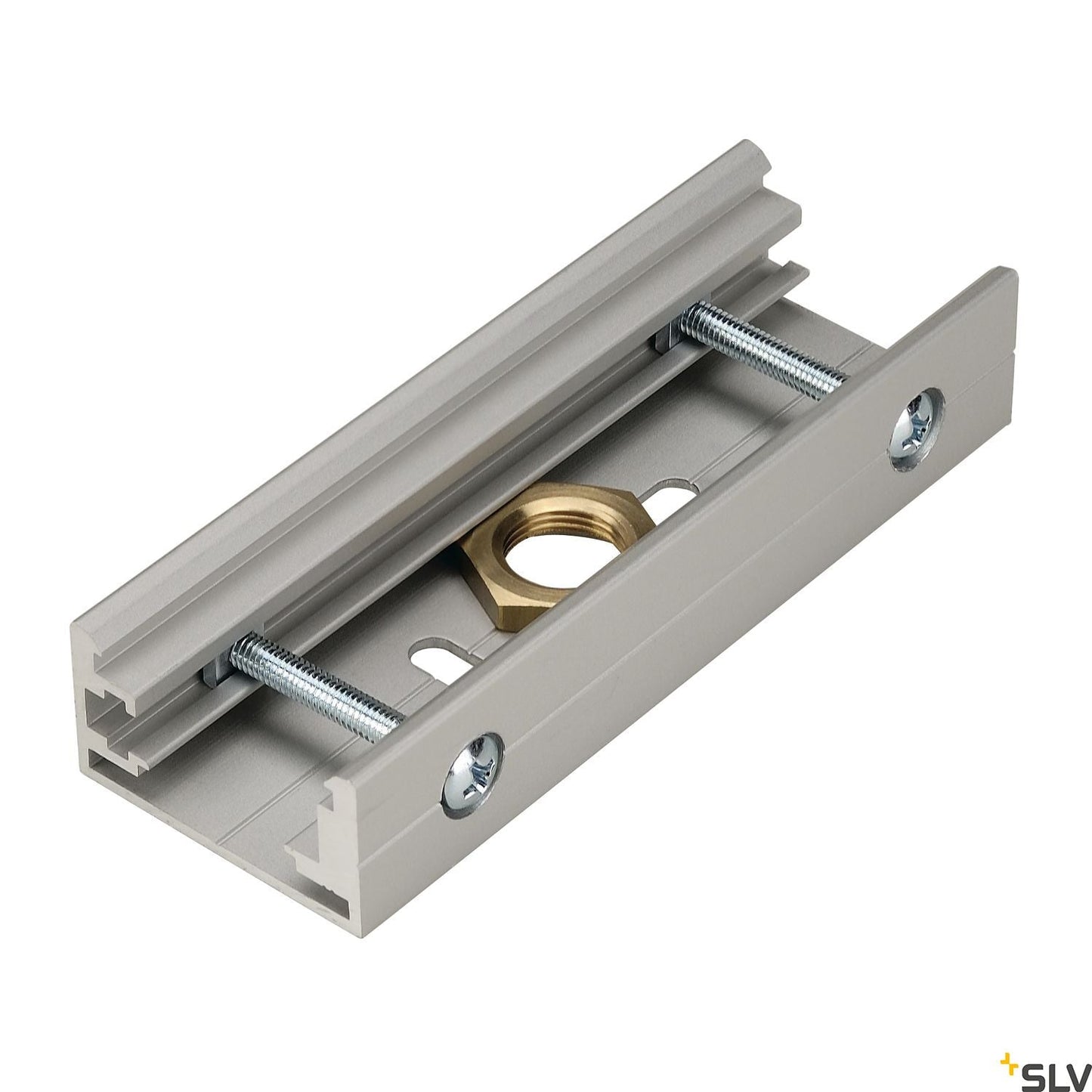 SLV EUTRAC joint connector for 3-circuit track, silver-grey 145604