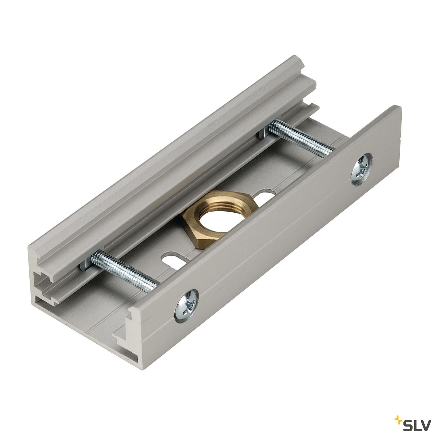 SLV EUTRAC joint connector for 3-circuit track, silver-grey 145604