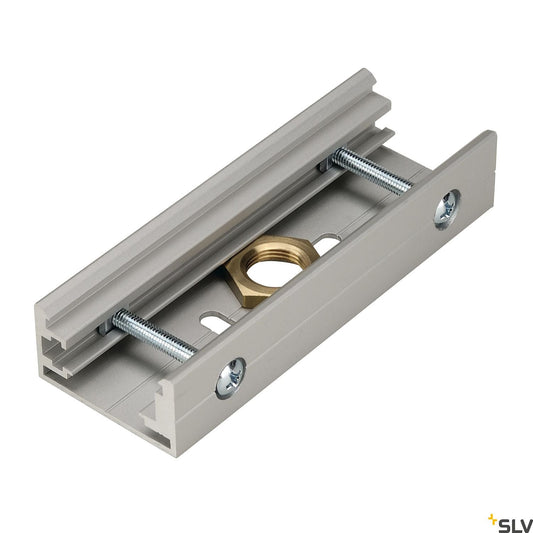 SLV EUTRAC joint connector for 3-circuit track, silver-grey 145604