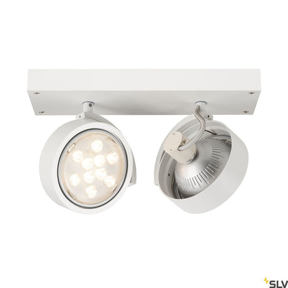 SLV KALU 2 QPAR ceiling light, matt white, 2x ES111, max. 2x 75W 147311