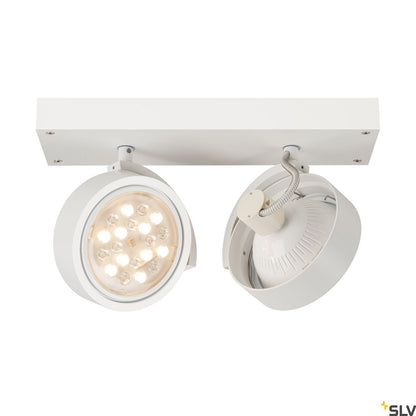 SLV KALU 2 QPAR ceiling light, matt white, 2x ES111, max. 2x 75W 147311