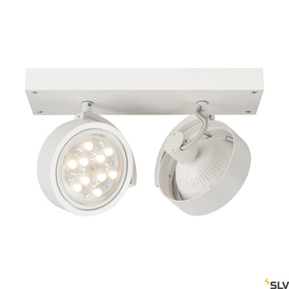 SLV KALU 2 QPAR ceiling light, matt white, 2x ES111, max. 2x 75W 147311