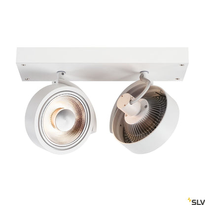 SLV KALU 2 QPAR ceiling light, matt white, 2x ES111, max. 2x 75W 147311