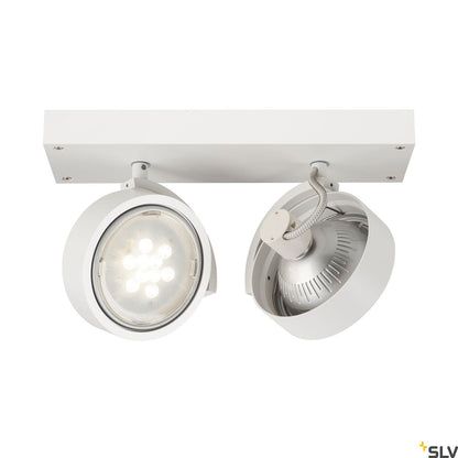 SLV KALU 2 QPAR ceiling light, matt white, 2x ES111, max. 2x 75W 147311