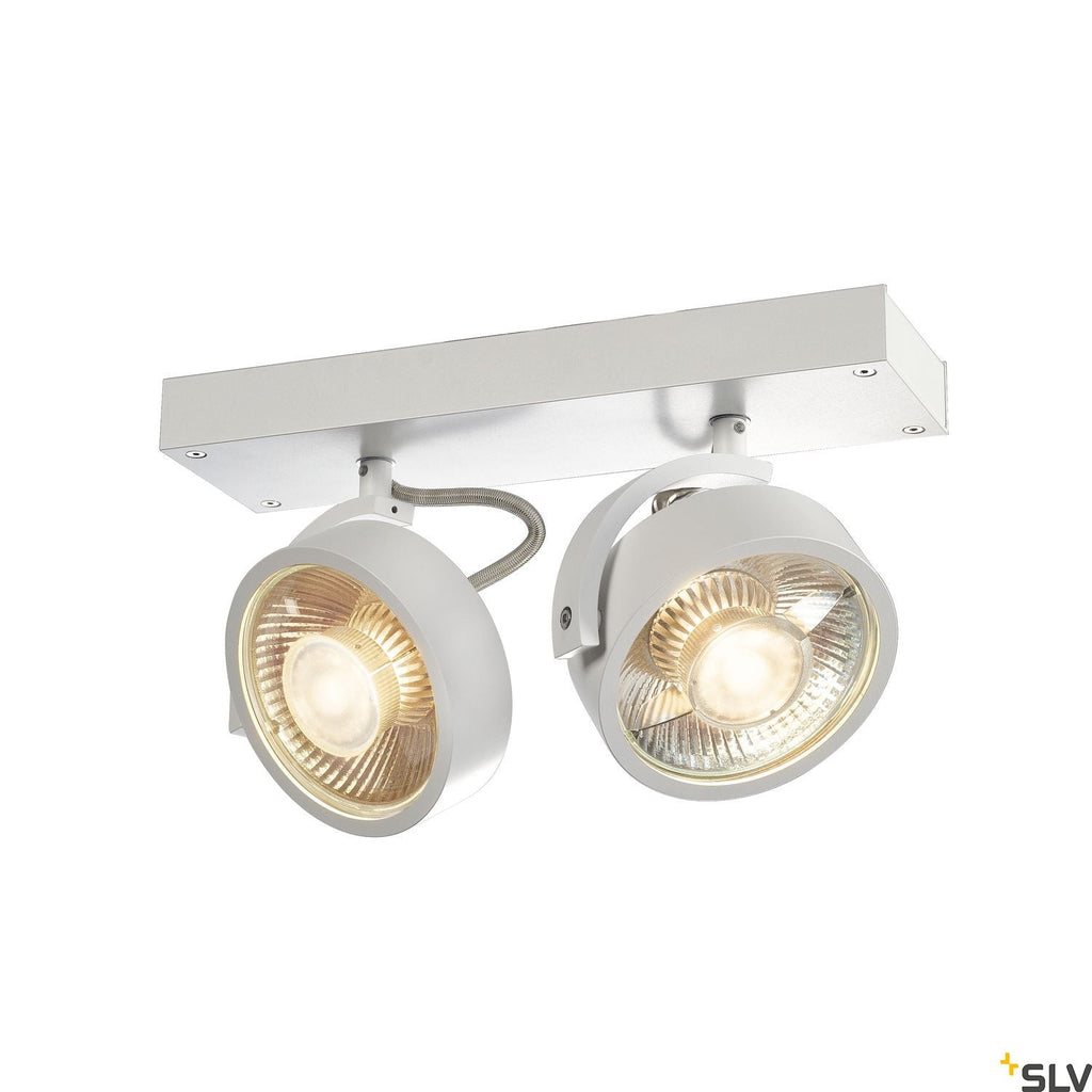 SLV KALU 2 QPAR ceiling light, matt white, 2x ES111, max. 2x 75W 147311