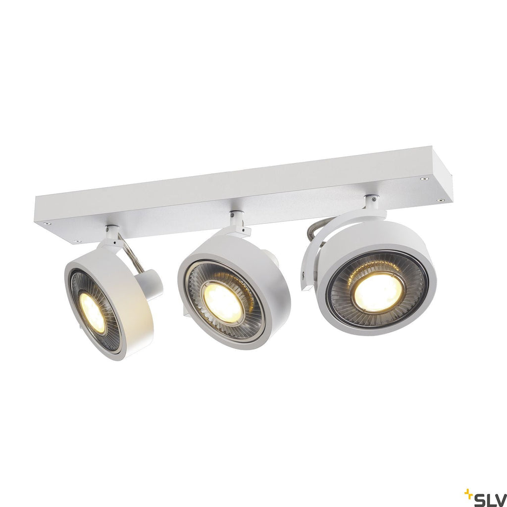 SLV KALU 3 QPAR ceiling light, matt white, 3x ES111, max. 3x 75W 147321