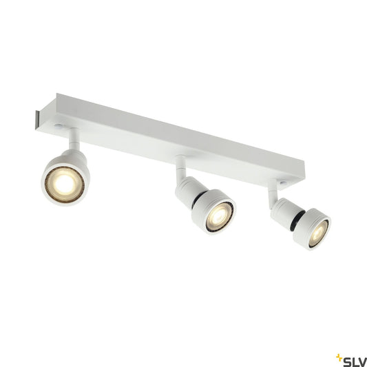 SLV PURI 3 ceiling light, matt white, 3x GU10, max. 3x 50W, incl. deco ring 147381