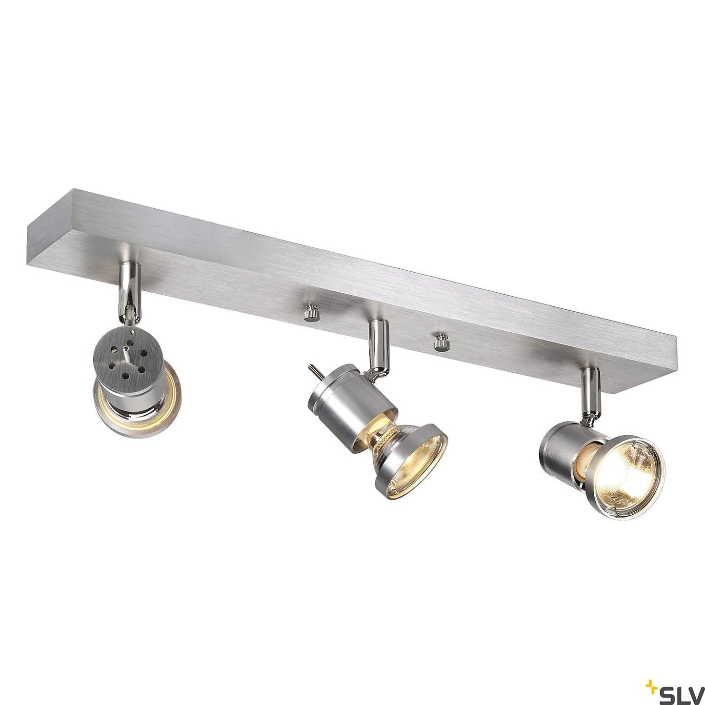 SLV ASTO III wall and ceiling light, alu brushed, 3x GU10, max. 3x 75W 147443