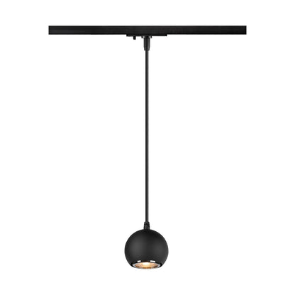 SLV LIGHT EYE® 90, 1~ Track pendant light, GU10, pendant length 150 cm, 1x max. 6 W, matt black 1008168